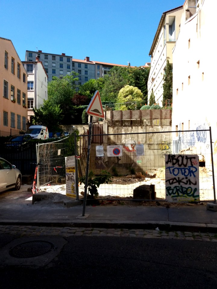 Lyon 1er - Rue Neyret, chantier au numéro 35