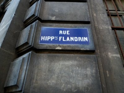 Lyon 1er - Rue Hippolyte Flandrin - Plaque ancien modèle