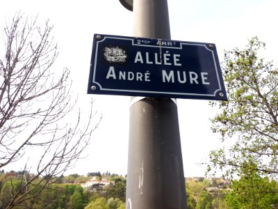 Lyon 2e - Allée André Mure, plaque