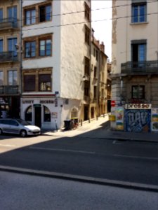 Lyon 1er - Rue Docteur Augros, depuis le quai Bondy