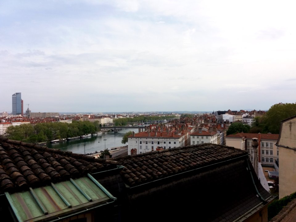 Lyon 1er - Vue sur Lyon depuis la rue des Fantasques