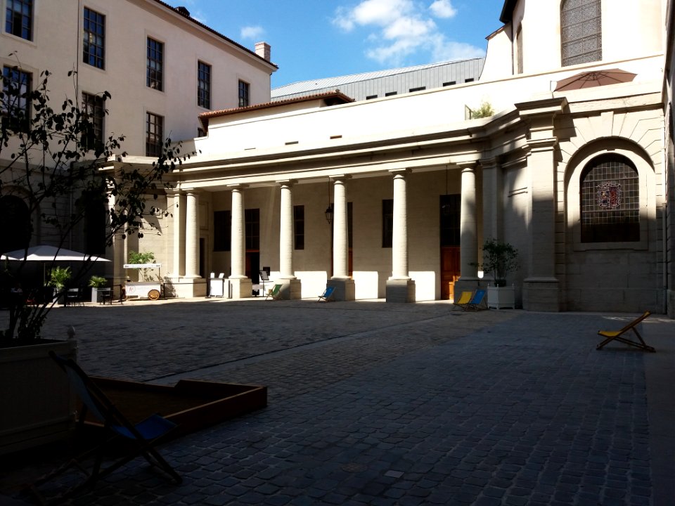 Lyon 2 - Hôtel-Dieu, cour Saint-Henri, colonnes (2)