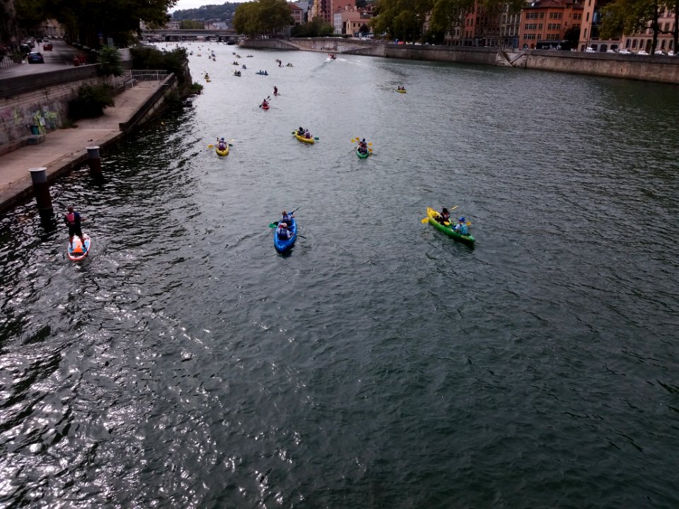 Lyon 2e - Passerelle Paul Couturier - Lyon Kayak 2019, vers le sud (2)