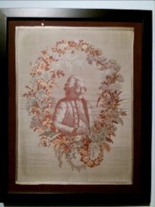 Lyon 2e - Musée des Tissus et des Arts décoratifs, portrait de Philippe de Lasalle, dessiné par Jules Reybaud et tissé par Jean-Jacques Ringard (1854)