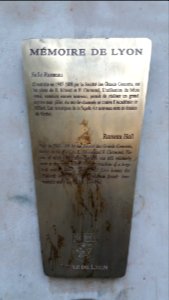 Lyon 1er - Salle Rameau - Plaque Mémoire de Lyon