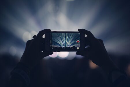 Iphone lights macro photo