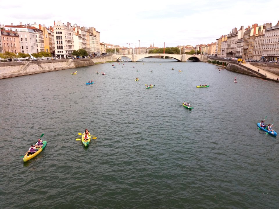 Lyon 2e - Passerelle Paul Couturier - Lyon Kayak 2019, vers le nord (5)