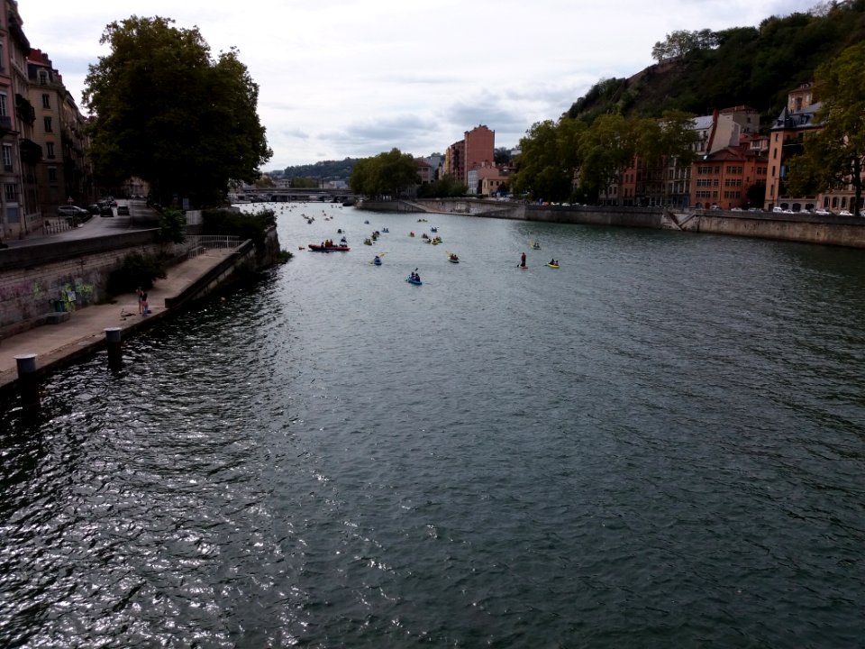 Lyon 2e - Passerelle Paul Couturier - Lyon Kayak 2019, vers le sud (1)