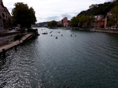 Lyon 2e - Passerelle Paul Couturier - Lyon Kayak 2019, vers le sud (1)