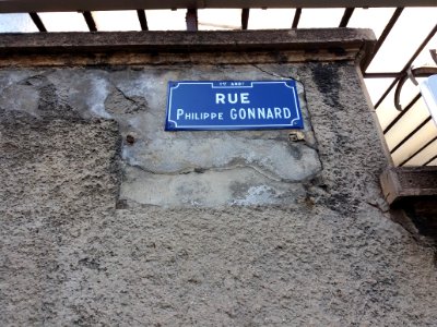 Lyon 1er - Rue Philippe Gonnard, plaque