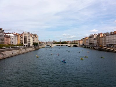 Lyon 2e - Passerelle Paul Couturier - Lyon Kayak 2019, vers le nord (6)