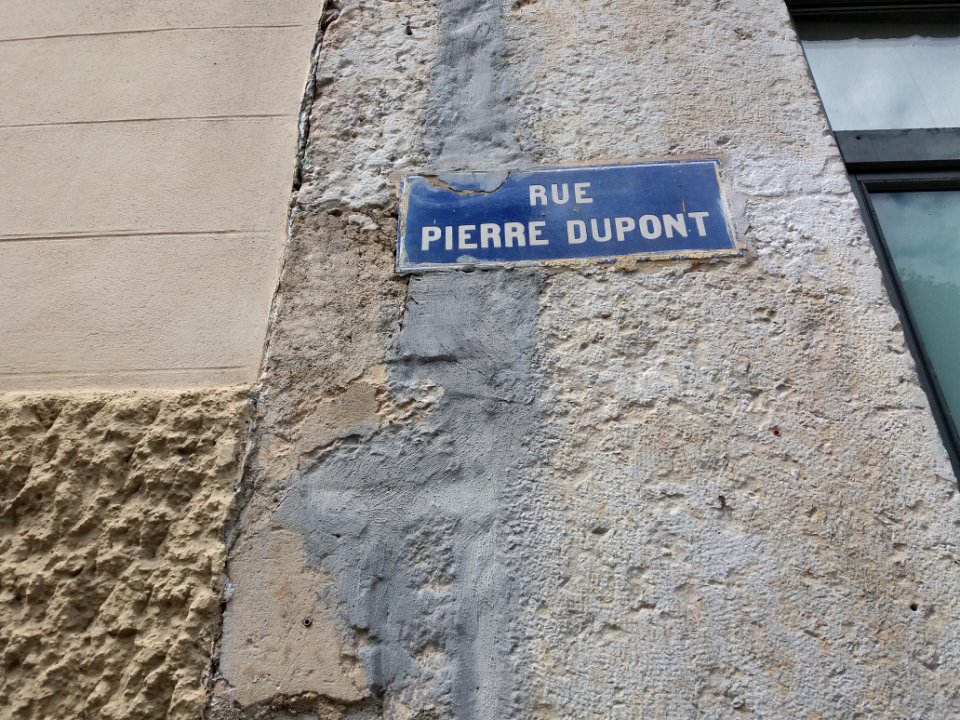 Lyon 1er - Rue Pierre Dupont, plaque