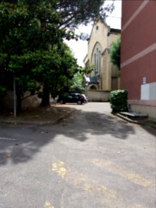 Lyon 1er - Rue Pierre Dupont - Chapelle du campus Sacré-Cœur des Chartreux, façade