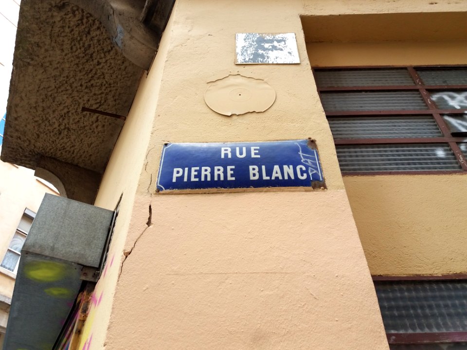 Lyon 1er - Rue Pierre Blanc, plaque
