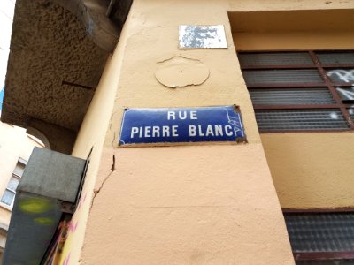 Lyon 1er - Rue Pierre Blanc, plaque
