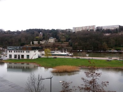 Lyon 2e - Jardin aquatique Jean Couty, depuis le 2e étage du centre commercial