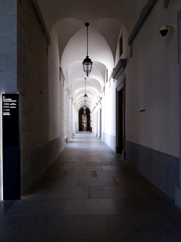 Lyon 2e - Hôtel-Dieu, galerie Soufflot, vue vers le nord