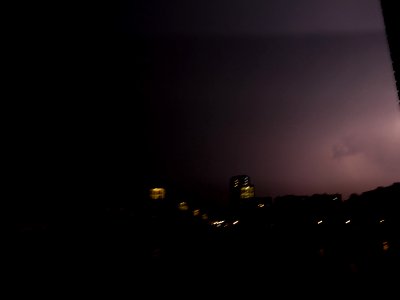 Lightning at thunderstorm from Spandauer-See-Brücke 141