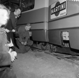 Lijn 4 loopt op het Europaplein uit de rails, Bestanddeelnr 911-7466