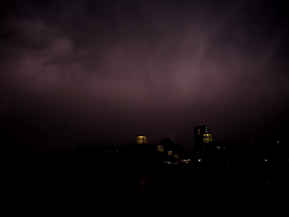 Lightning at thunderstorm from Spandauer-See-Brücke 126