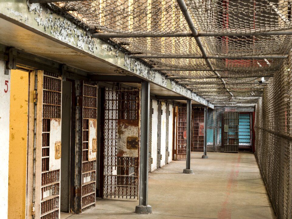 Prison cell prison wing tract
