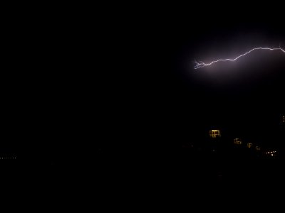 Lightning at thunderstorm from Spandauer-See-Brücke 122