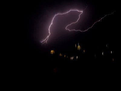 Lightning at thunderstorm from Spandauer-See-Brücke 147