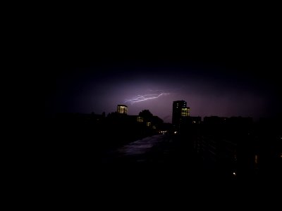 Lightning at thunderstorm from Spandauer-See-Brücke 195