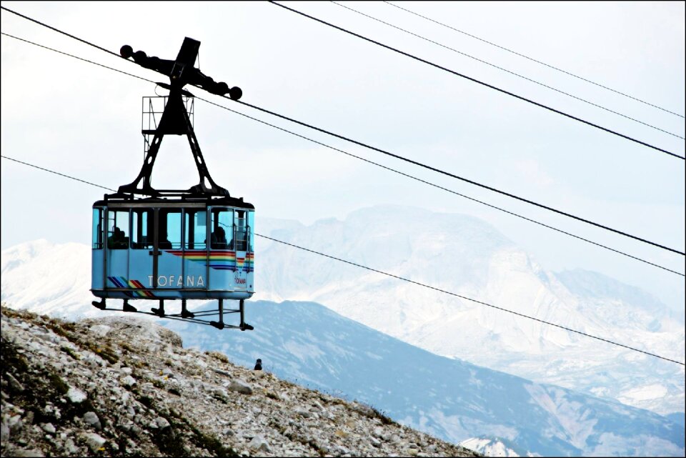 Cable car mountains summer