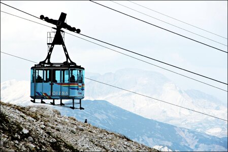 Cable car mountains summer photo