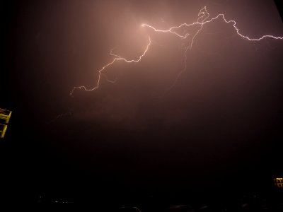 Lightning at thunderstorm from Spandauer-See-Brücke 28