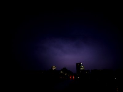 Lightning at thunderstorm from Spandauer-See-Brücke 201