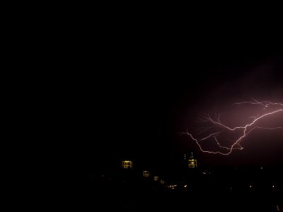 Lightning at thunderstorm from Spandauer-See-Brücke 155