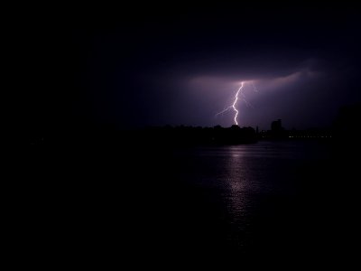 Lightning at thunderstorm from Spandauer-See-Brücke 221