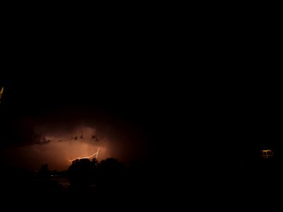 Lightning at thunderstorm from Spandauer-See-Brücke 66