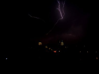 Lightning at thunderstorm from Spandauer-See-Brücke 175