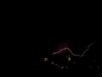 Lightning at thunderstorm from Spandauer-See-Brücke 159