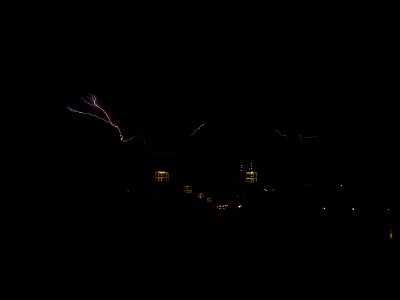 Lightning at thunderstorm from Spandauer-See-Brücke 167