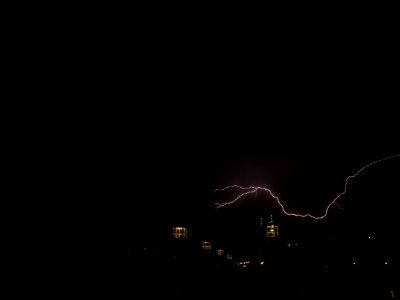 Lightning at thunderstorm from Spandauer-See-Brücke 158