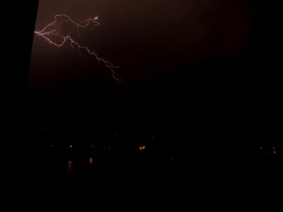 Lightning at thunderstorm from Spandauer-See-Brücke 51