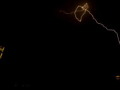 Lightning at thunderstorm from Spandauer-See-Brücke 37