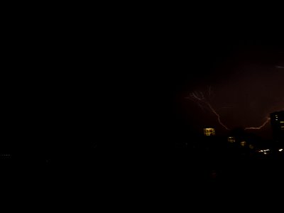 Lightning at thunderstorm from Spandauer-See-Brücke 117