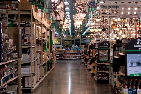 Lighting Department of Menards in Gillette, Wyoming