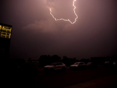 Lightning at thunderstorm from Spandauer-See-Brücke 22
