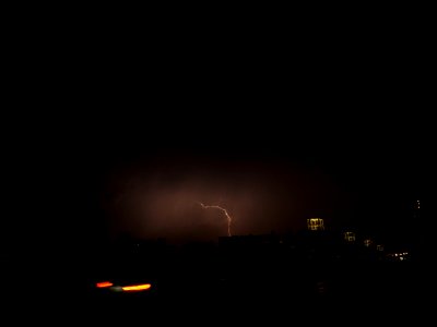 Lightning at thunderstorm from Spandauer-See-Brücke 108