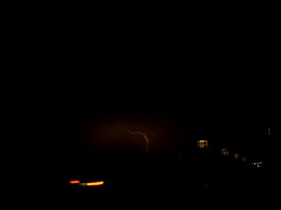 Lightning at thunderstorm from Spandauer-See-Brücke 109