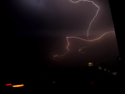 Lightning at thunderstorm from Spandauer-See-Brücke 103