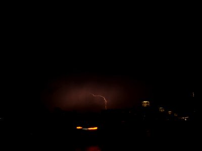 Lightning at thunderstorm from Spandauer-See-Brücke 114