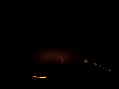 Lightning at thunderstorm from Spandauer-See-Brücke 110