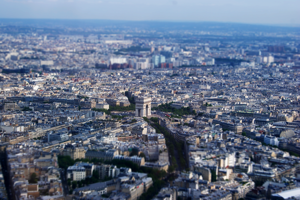 Overview paris tilt shift